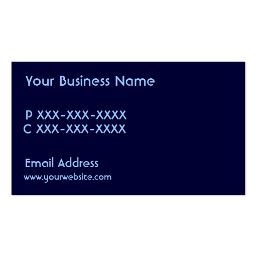 Blue shades simple monogram custom business cards (back side)
