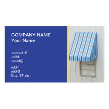 blue shades window canopy business card templates