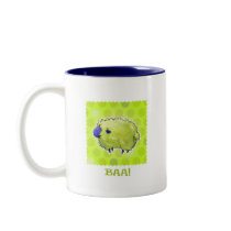 Blue Sheep 2-Tone Mug(left handle)