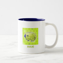 Blue Sheep 2-Tone Mug(right handle)