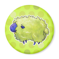 Blue Sheep with Dot Magnet