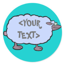 Blue Sheep, <YOUR TEXT> stickers
