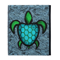 Blue Shell Turtle iPad Folio Case
