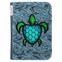 Blue Shell Turtle Kindle Folio Case