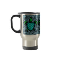 Blue Shell Turtle Travel Mug