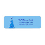 Blue Shimmer Return Address Labels