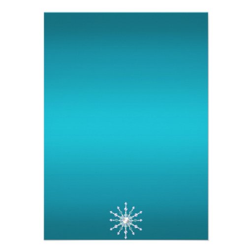 Blue Shimmer Snowflake Birthday Invite