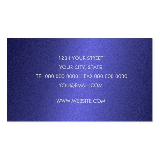 Blue Shimmer with Silver Business Card (back side)