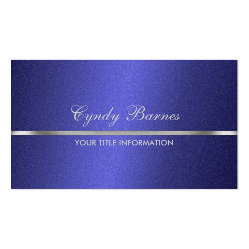 Blue Shimmer with Silver Business Card
