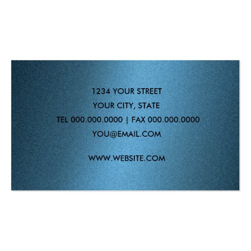 Blue Shimmer with Silver Business Card (back side)