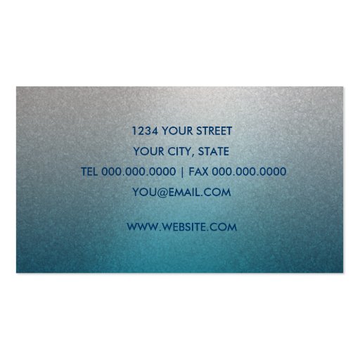 Blue Shimmer with Silver Business Card (back side)