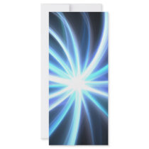 Blue Shining Solar Fractal Starburst Rack Card