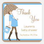 Blue Shopper Baby Shower Stickers