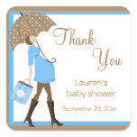 Blue Shopper Baby Shower Stickers