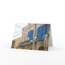 Blue Shutters in Old Jaffa cards by HLBeach Blue Shutters in Old Jaffa cards