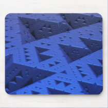 Blue Sierpinski mousepads