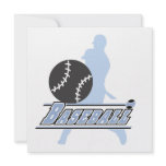 Blue Silhouette Baseball Player T-shirts and Gifts Invites