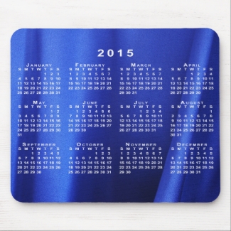 Blue Silk Fabric Abstract 2015 Calendar Mousepad