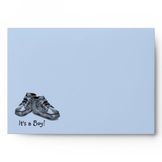 Blue Silver Baby Shoes Baby Boy Envelope envelope