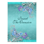 Blue silver birthday engagement wedding invites