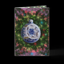 Blue Silver Bulb Card