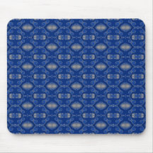 Blue Silver Mosaic Mousepad