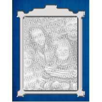 Blue & silver Photo frame Ornament Cut Outs