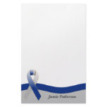 Blue & Silver Ribbon Personal Stationery