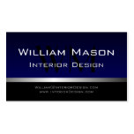 Blue & Silver Stripe Professional Business Card