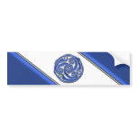 Blue Silver Triskel bumper stickers
