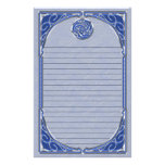 Blue Silver Triskel Lined Stationery
