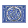 Blue Silver Triskel Postcard