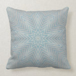 Blue Silver White Kaleidoscope Pattern Pillows