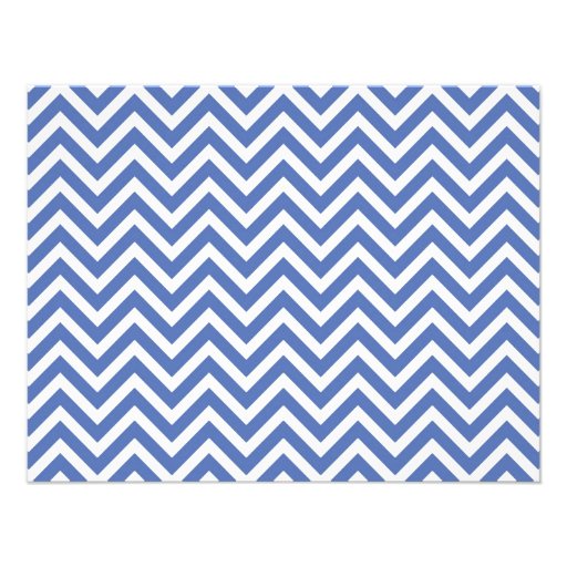 Blue Simple Chevron Thank You Note Cards