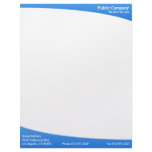 Blue simple plain modern elegant letterhead