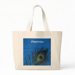Blue Single Peacock Feather bags
