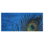 Blue Single Peacock Wedding Program Rack Card Template