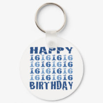 Blue Sixteen keychains