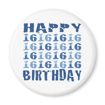 Blue Sixteen magnets