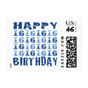 Blue Sixteen postage by stikstikly Blue Sixteen postage