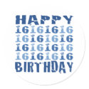 Blue Sixteen stickers by stikstikly Blue Sixteen stickers