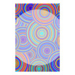 Blue Sixties Circles Pattern Custom Stationery