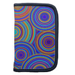 Blue Sixties Circles Pattern Folio Planners