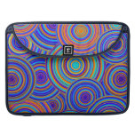 Blue Sixties Circles Pattern Sleeve For MacBook Pro