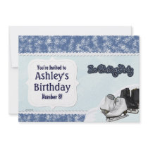 Blue Skate Party Invitation