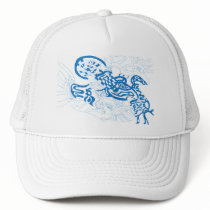Blue Sketch, abstract hats by RLMdesignes Blue Sketch, abstract hats
