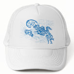 Blue Sketch, abstract hats