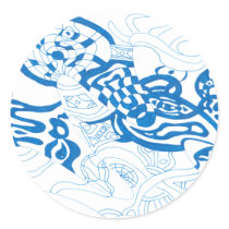 Blue Sketch, abstract stickers by RLMdesignes Blue Sketch, abstract stickers