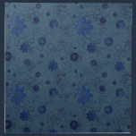 'Blue Sketchy Flowers' Napkin napkins