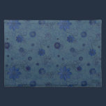 "Blue Sketchy Flowers" Placemat placemats